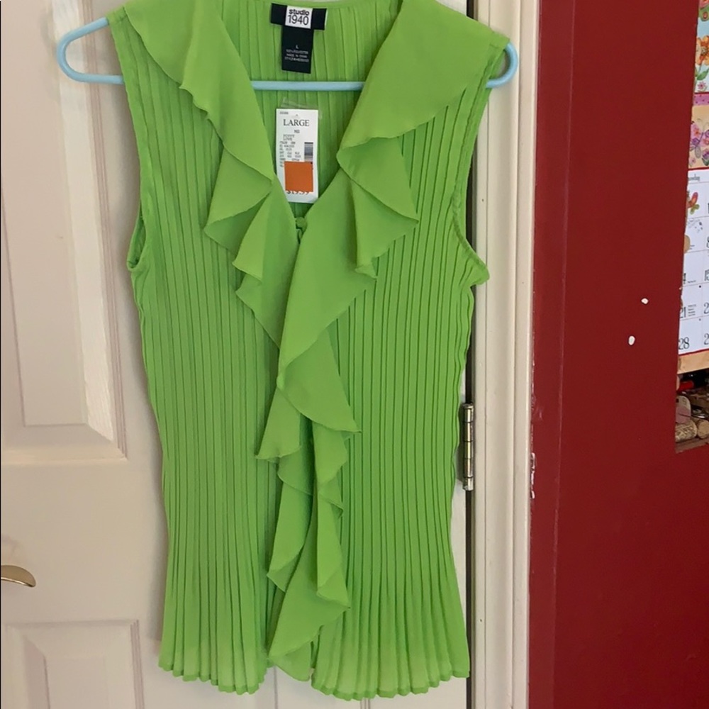 Lime green top